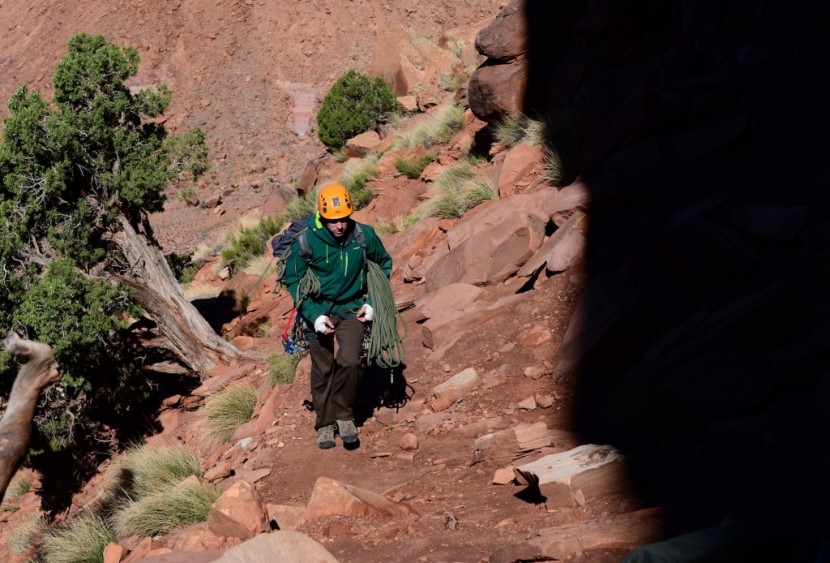 patagonia adze hybrid hoody - this was not the right shell for this warm and sunny approach in...