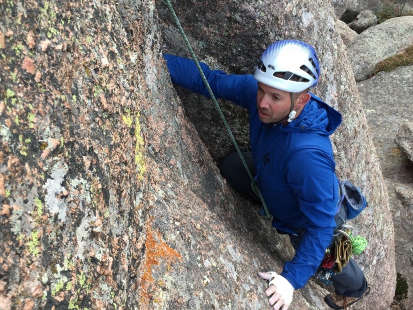 black diamond alpine start - when the wind picked up at the top of the pitch, the start blocked a...