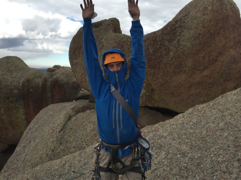 rab vapour-rise lite alpine jacket - as you can see, the jacket is starting to pull out of the testers...