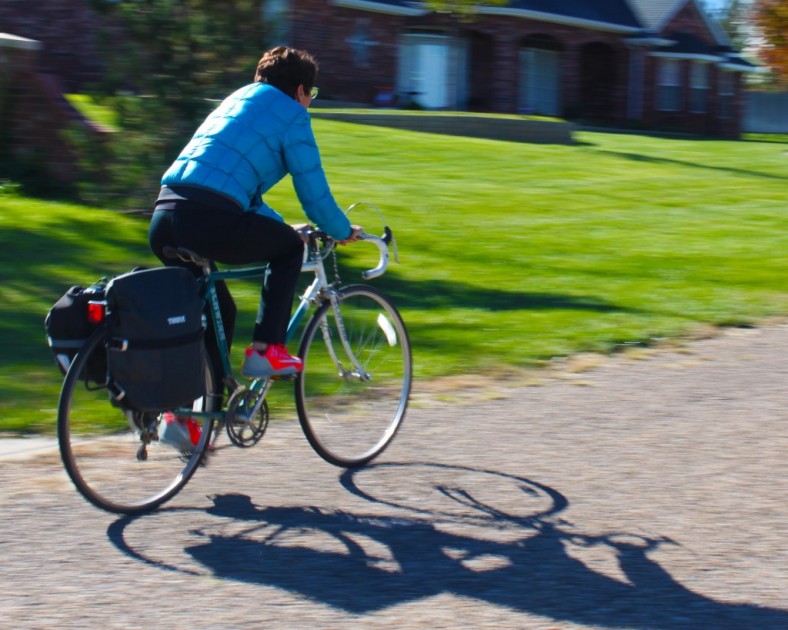 thule pack 'n pedal adventure touring - even in broad daylight, this pannier is difficult to see on the...