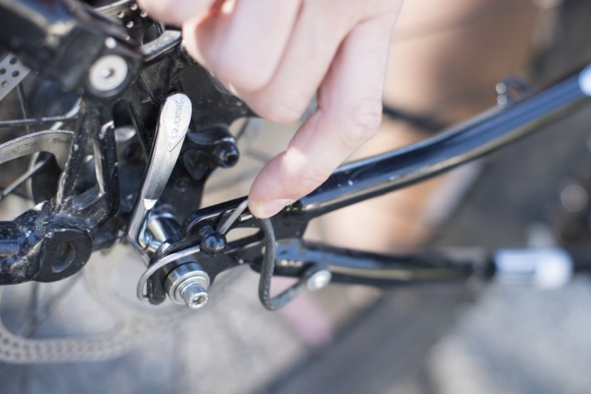 bob yak - a close up view of the pin being easily pushed into place with the...