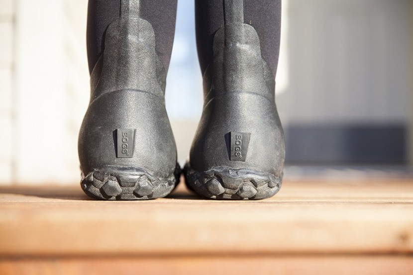 bogs classic high - the rubber stubs at the back of the heels helped make it a little...