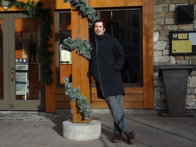 mountain hardwear zerogrand trench - waiting for our favorite restaurant at the ski resort to open, we...