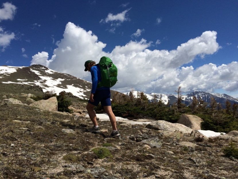 rei flash 45 - logging some miles with a 25 pound load in rocky mountain national...