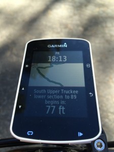 garmin edge 520 - strava live will let you know how far until the start of a segment...