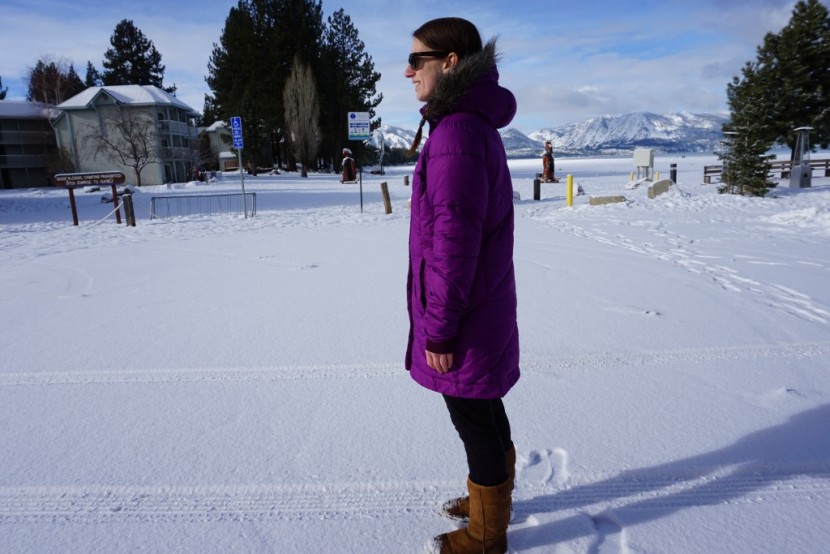 columbia snow eclipse mid jacket for women - side view of this not-so-form-fitting jacket. on the plus side, the...