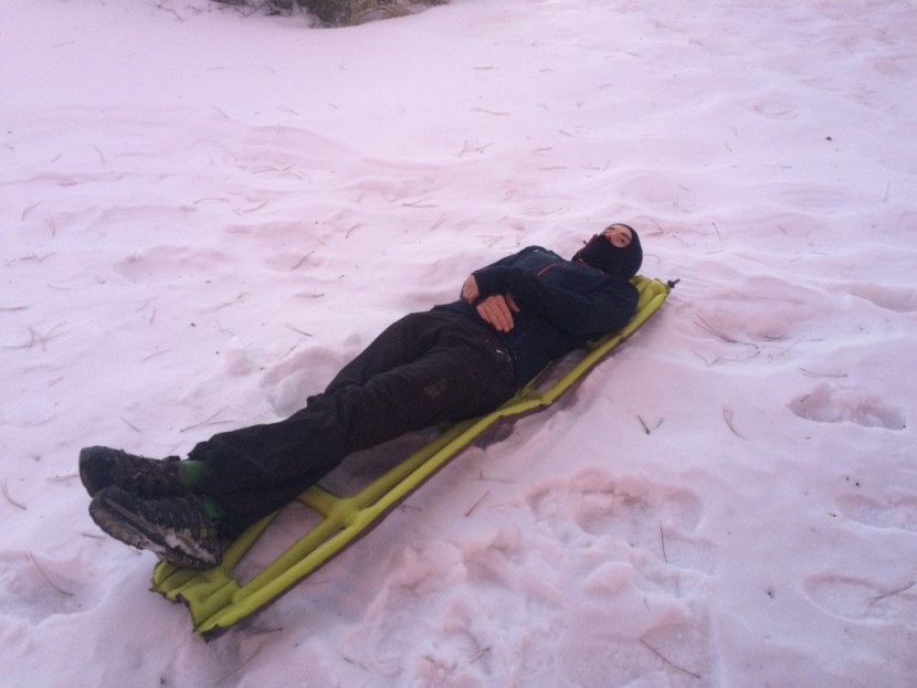 klymit inertia x frame - here you can see how the x frame is mapped. the mat is most padded...