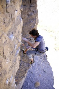belay device - taking some falls to test the bite of different belay devices.