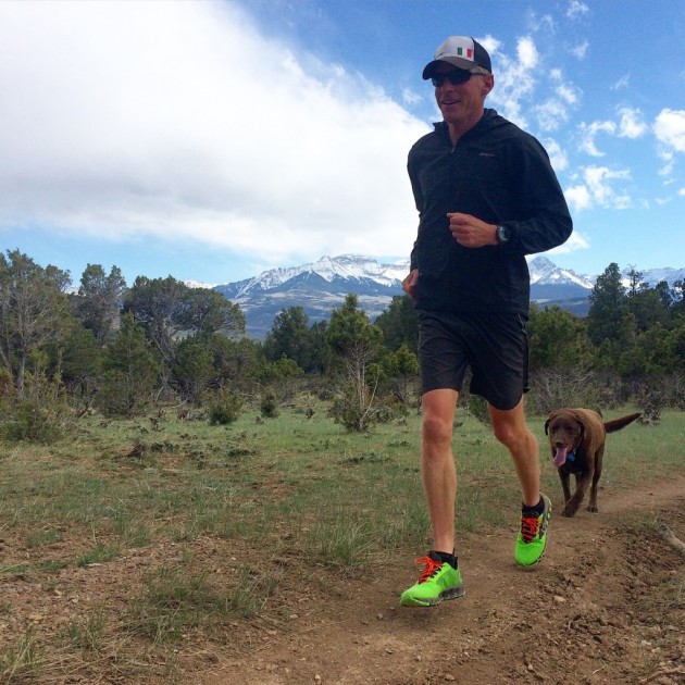 adidas vigor 5 - the dog didn't care which pair of shoes we wore. working on breaking...