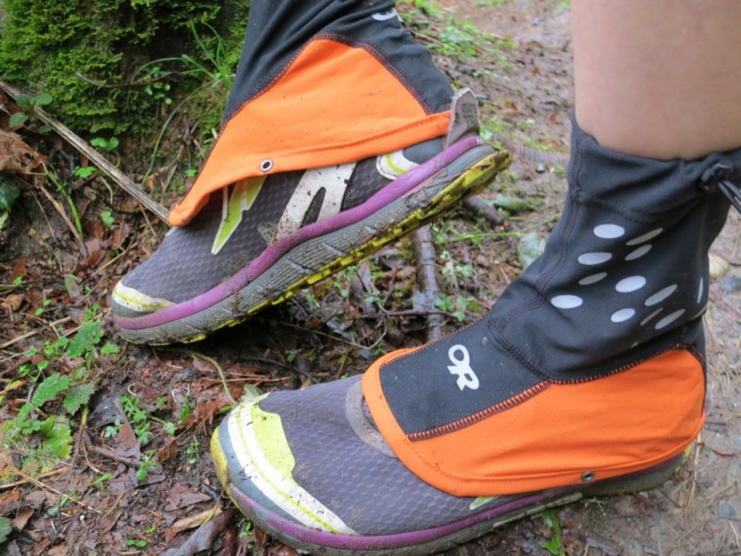 outdoor research ultra trail - these gaiters slip on pretty quickly, but require a bit of adjusting...