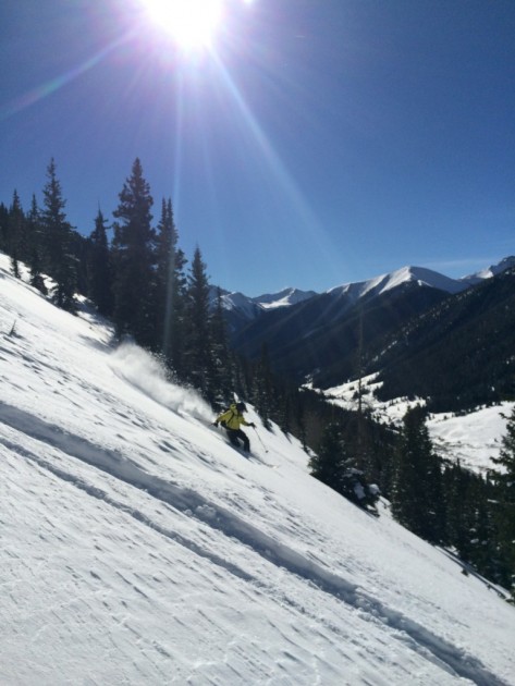 marmot nano as - despite the slight wind effect on this powder, it still skied plenty...