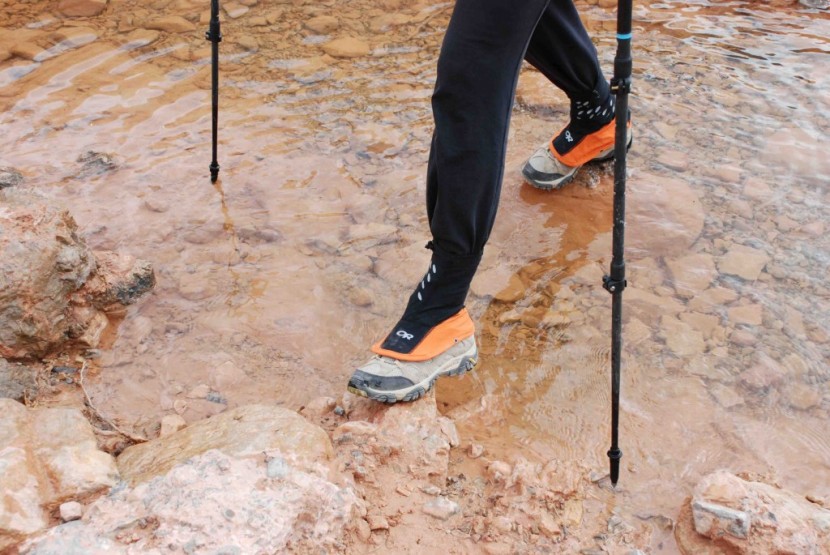 outdoor research ultra trail - careful crossing that creek - one splash soaks right through this...