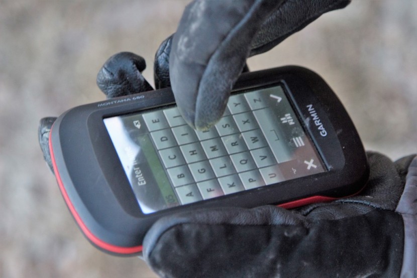 garmin montana 680 - the large screen accommodates large touchscreen push buttons. the...