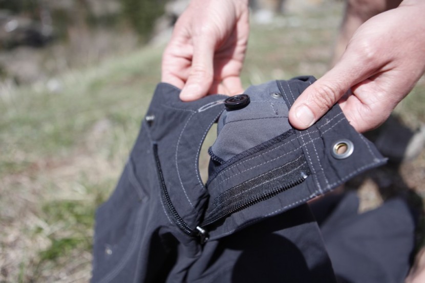 kuhl liberator convertible - the &quot;french fly&quot; feature, where the flap of material on the left...