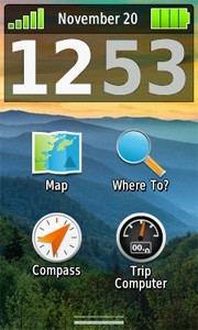 garmin oregon 600t - the main menu is easy to see with large icon-based options.