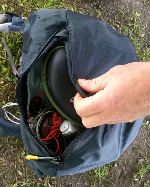 rei flash 65 - shown here is the zippered lid pocket on the flash 65. while we...