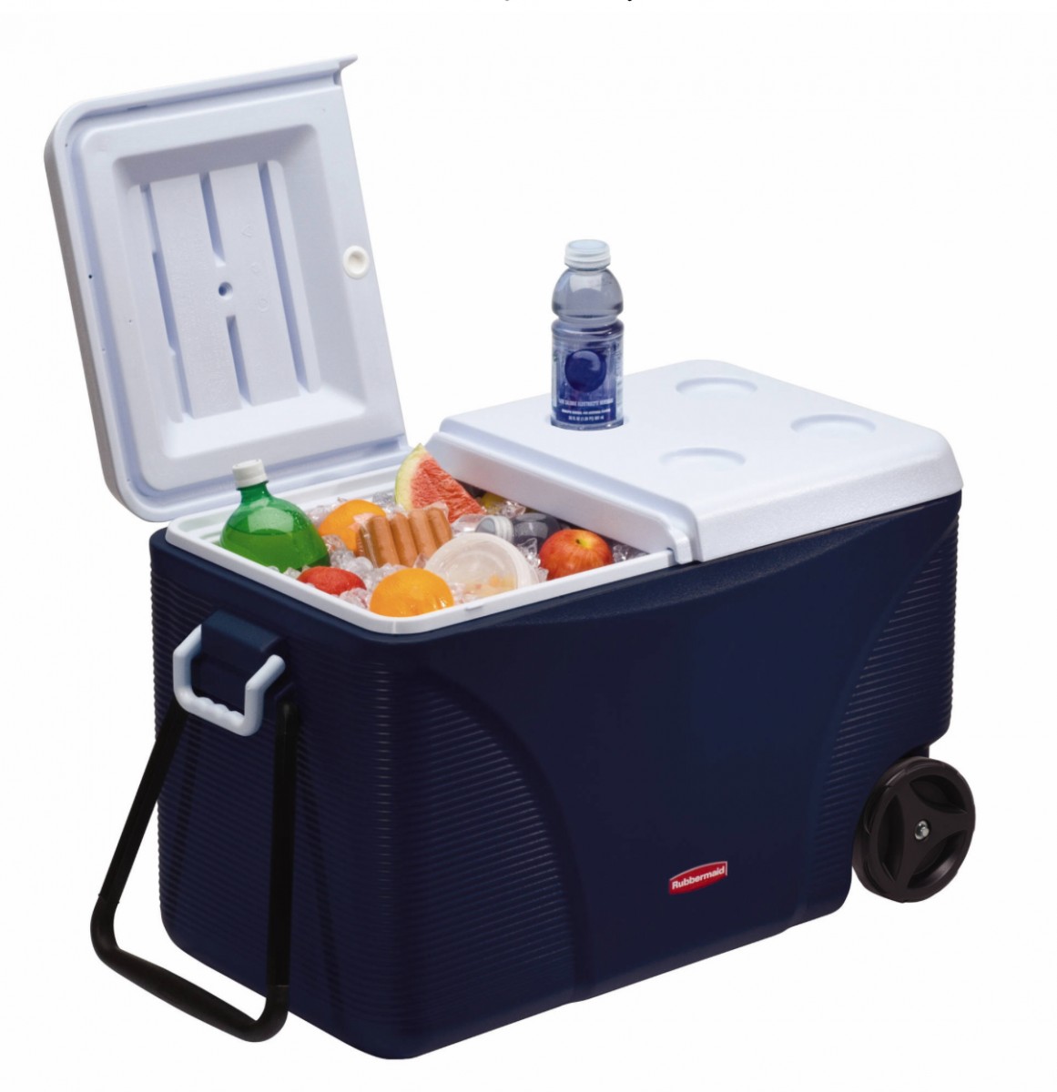 Rubbermaid cooler hot sale with 4 wheels