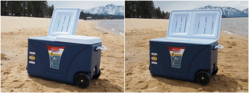 rubbermaid durachill wheeled 5-day - the durachill features a dual opening lid.