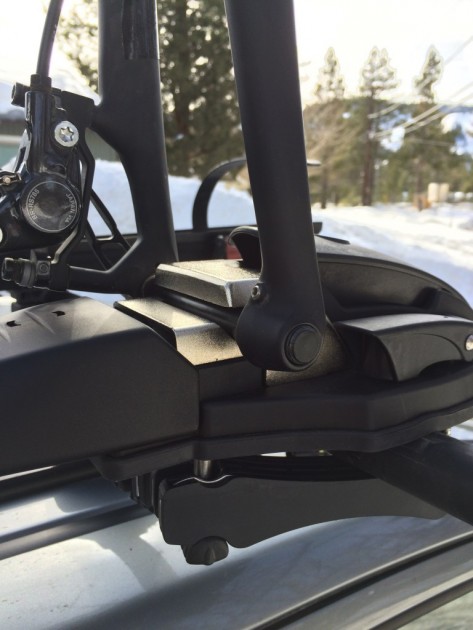 thule thruride - the adjustable clamp on the thule thruride fits a variety of axels...