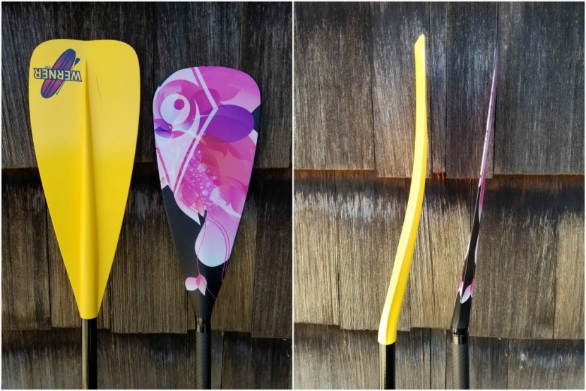 bic sup performer cf w - vibe (yellow) on the left and the performer cf (pink and black) on...