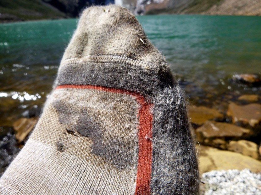 hiking socks - getting a durable sock is of utmost importance when you're drilling...