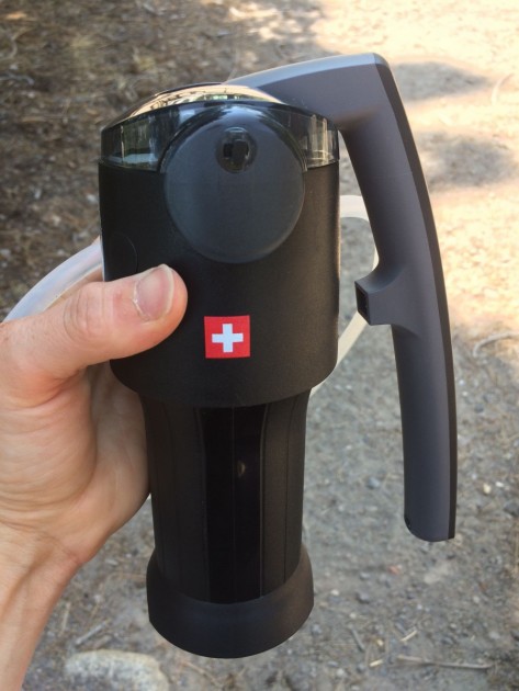 katadyn vario - the vario is quit heavy weighing in at about 19 ounces.