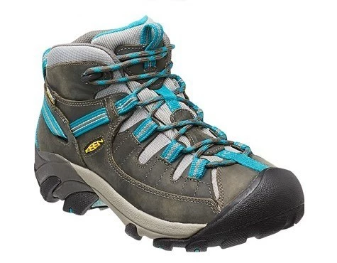 KEEN Targhee II women's hiking boots technical features showing sole construction and upper materials