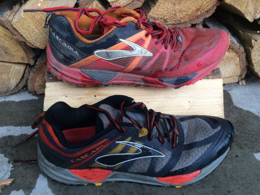 brooks cascadia 11 - comparing the upper design of the new cascadia 11 (bottom) with the...
