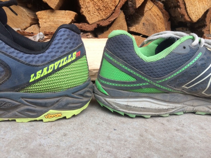 new balance leadville v3 - the stack height and heel-toe drop of the leadville v3 (left)...