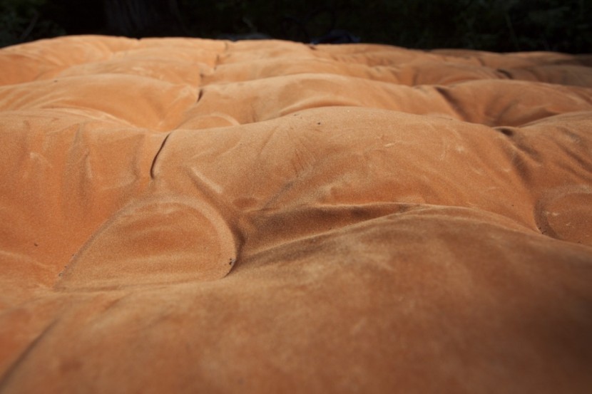 alps mountaineering rechargeable air bed - the surface of the rechargeable air bed is soft velvety material...