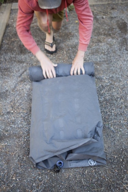 rei relax airbed - after deflating, the relax airbed can quickly be folded over onto...