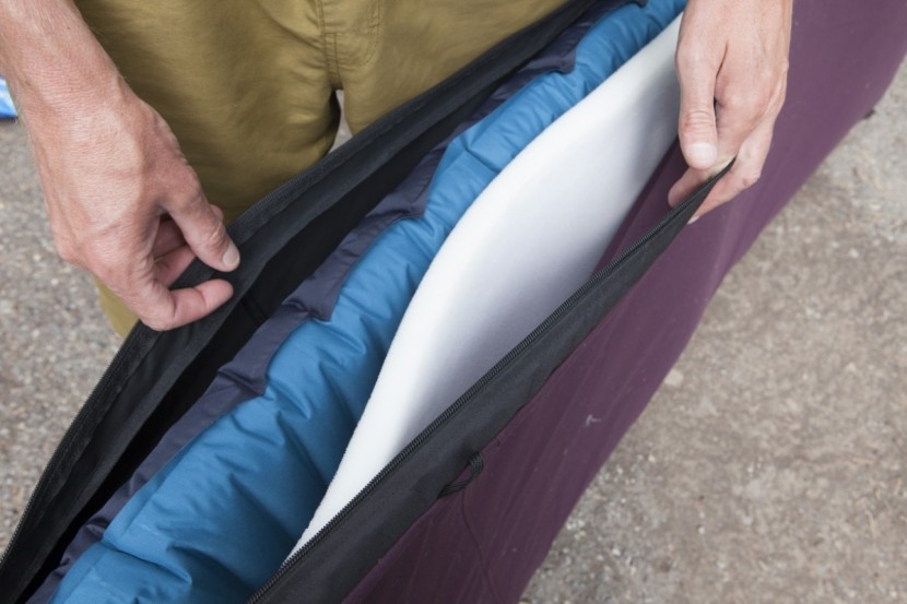 therm-a-rest neoair dream - the insides of this mattress are accessed by a zipper that runs...