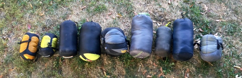 nemo salsa 30 - the salsa 30 (fourth from the left) offered reasonable packability...