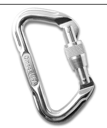 omega pacific iso standard d locking carabiner review