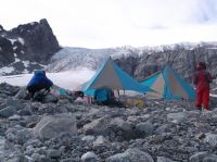 This is not car camping... Here are two Megamid shelters from Black...