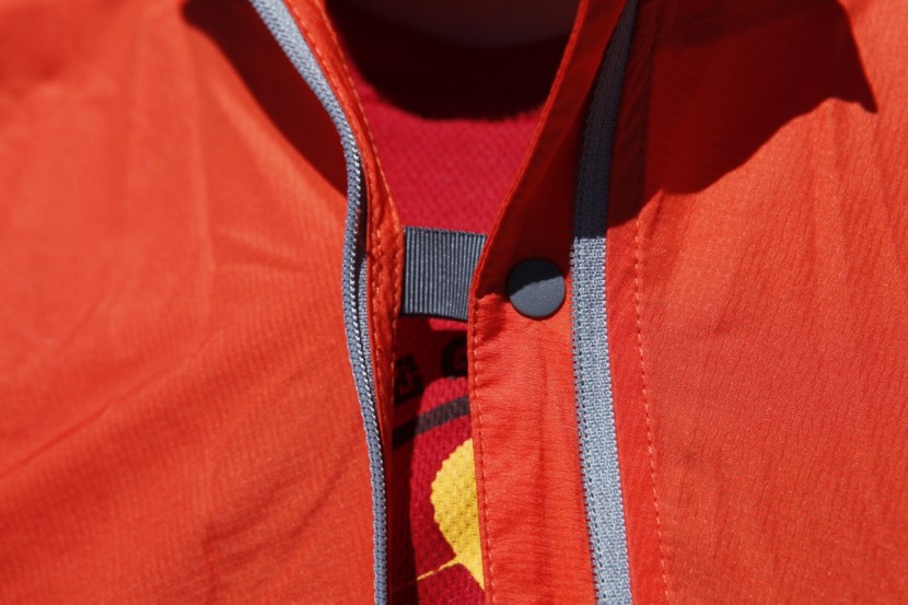 rab windveil jacket - the high chest button flap on the windveil jacker is designed so...