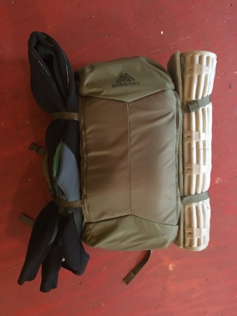 gregory compass 30 - the excellent side straps allow you to attach things that won't fit...