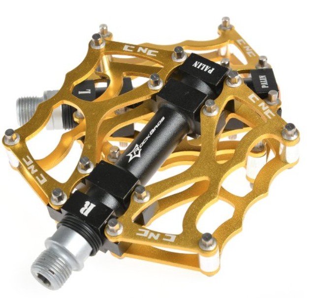 ROCKBROS MTB/Road Bike Platform Pedals - Aluminum Alloy, 9/16" Spindle, Sealed Bearings, 392g Pair
