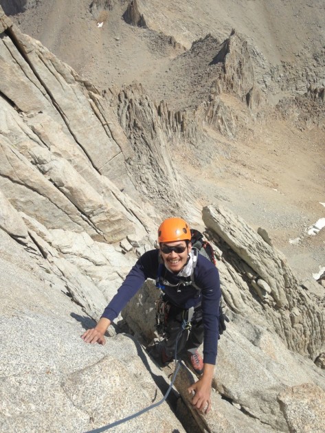 edelrid pure screw - climbing up the east buttress of mount whitney, we use a combination...