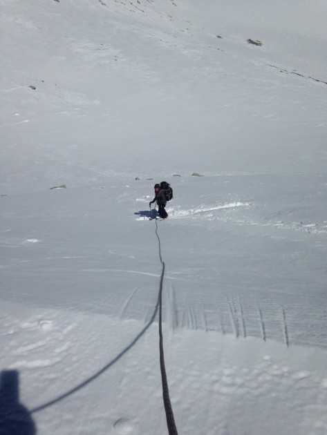 edelrid pure screw - clipping in with two compact locking carabiners like the pure is...