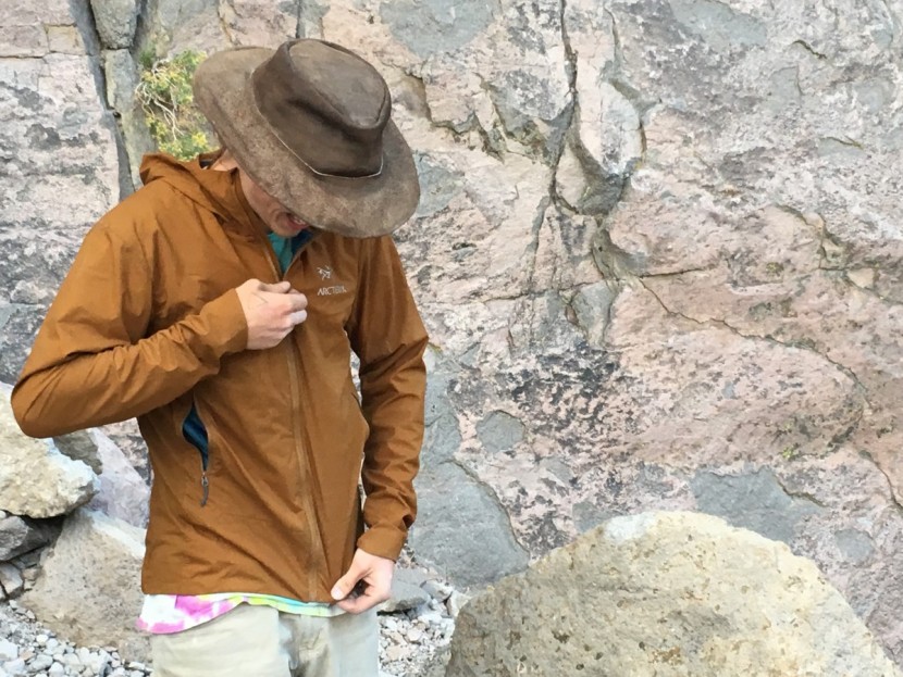 arc&#039;teryx atom sl hood - just enough warmth for a fall day at the crag.