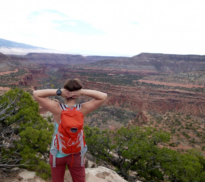 casio prw-6000y - steeeerrreeecccchhhh! hiking over dominguez canyon in colorado...