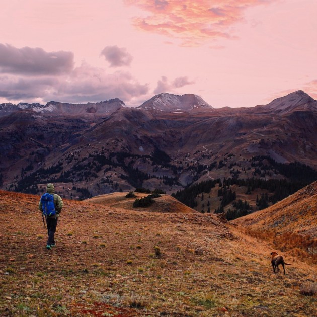 western mountaineering flash xr - an evening descent in october off of mcmillan peak in the san juan...