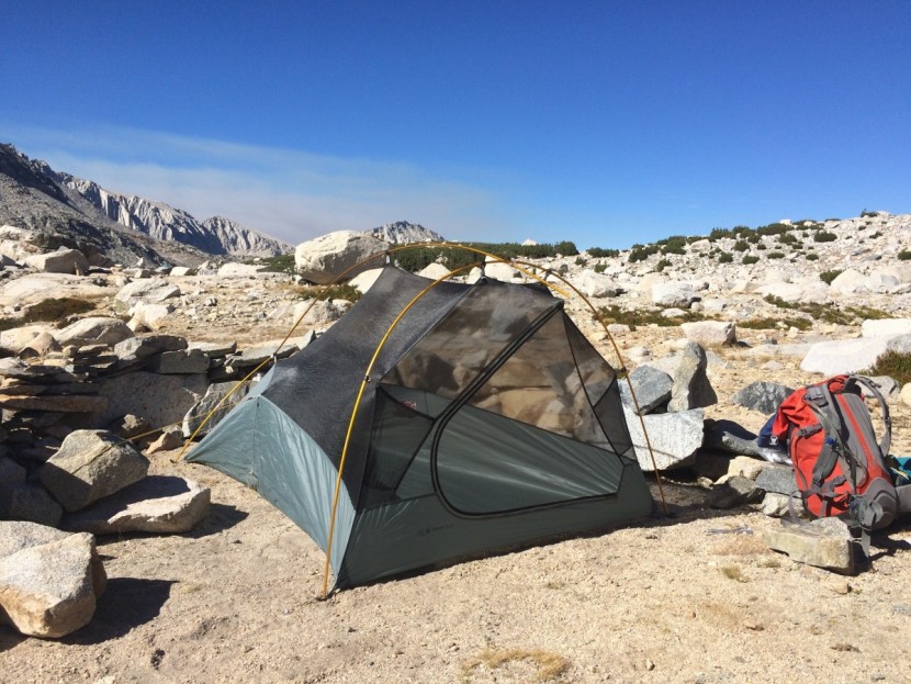 mountain hardwear ghost ul 2 - the ghost's double hub design helps stabilize it in high winds.