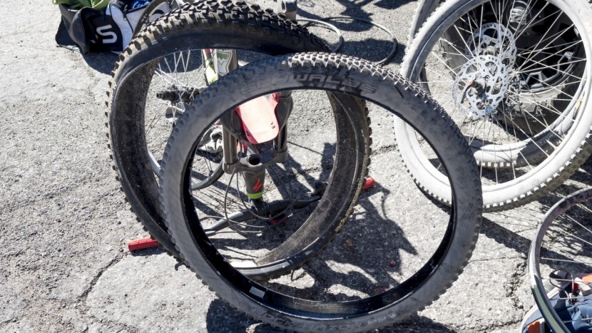 schwalbe rock razor 2.35 pacestar evo - the rock razor in the on-deck circle at mammoth.