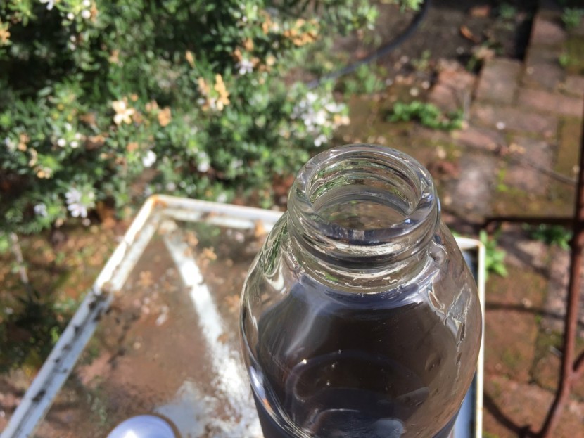 soma water bottle - the narrow mouth (only an inch in diameter), makes the soma...