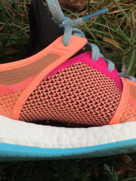 adidas pure boost x training - upper designed of textiles and synthetics.