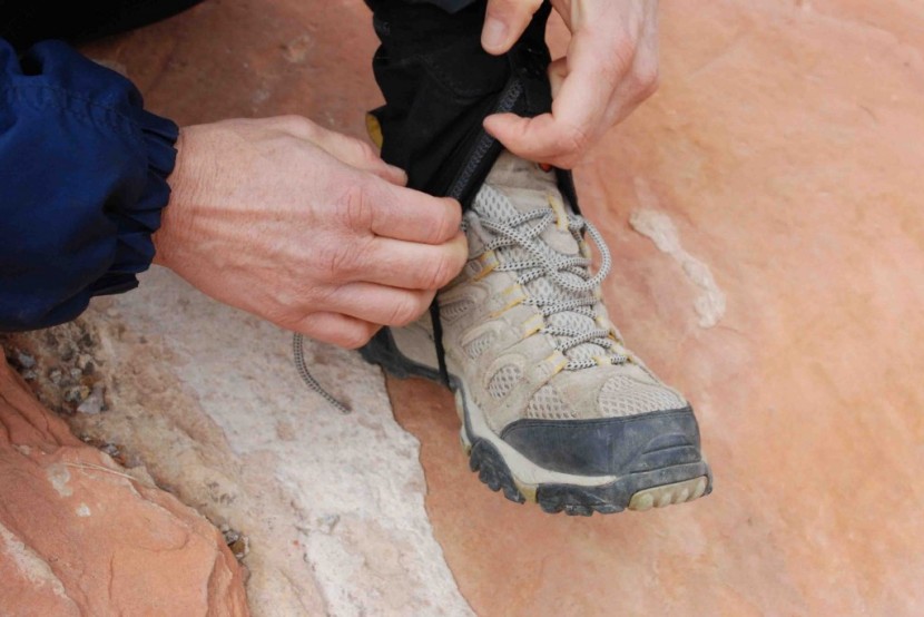 mountain hardwear scree - a final shot of the frustration we felt putting these gaiters on...