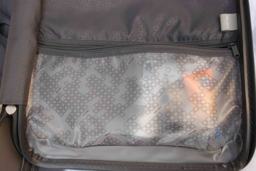 delsey shadow 3.0 21 - the plasticized toiletry pouch was one of our favorite features of...