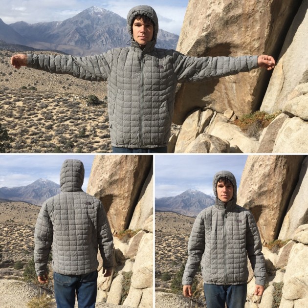 the north face thermoball hoodie - our lead tester in the size small. this jacket fits large, so size...